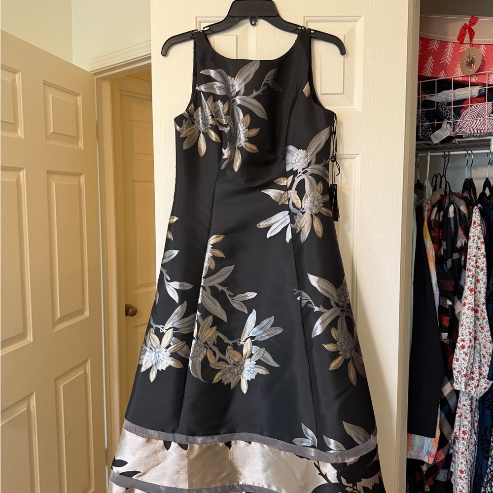 Elegant Black Floral Dress